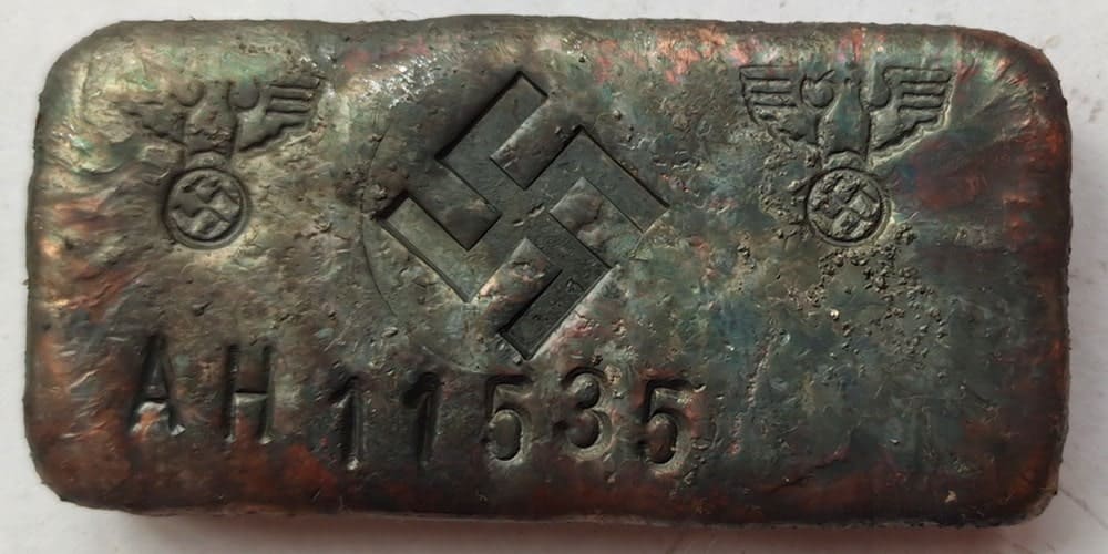 World War II Silver Ingot Sample